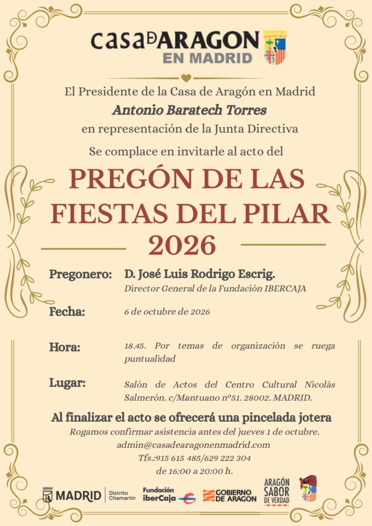 Pregón fiestas del Pilar